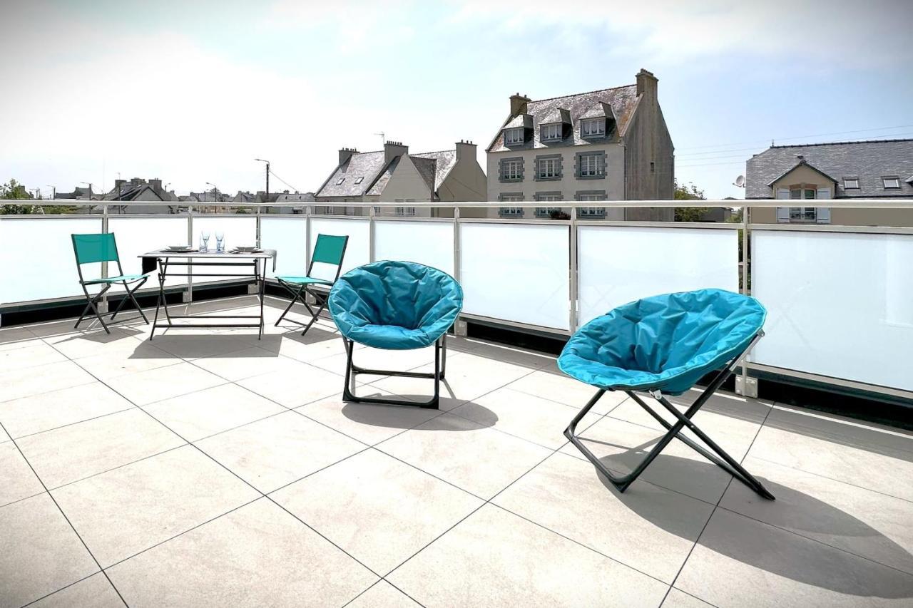 Le Grand Large-Appart Proche Mer Avec Terrasse 布里尼奥冈普拉格 外观 照片
