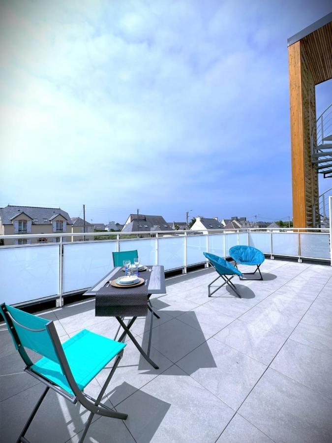 Le Grand Large-Appart Proche Mer Avec Terrasse 布里尼奥冈普拉格 外观 照片